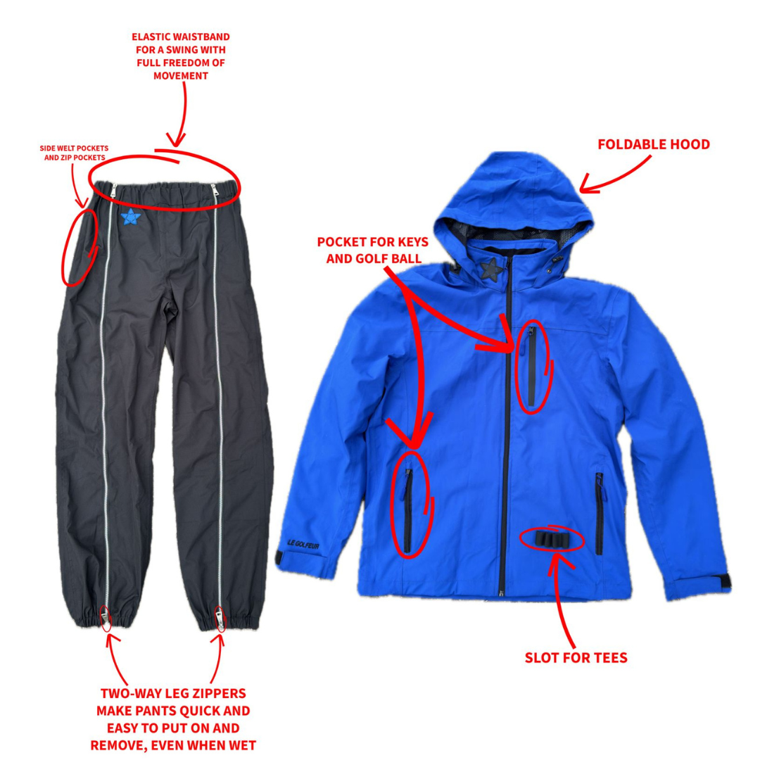 Le 18 – Waterproof Jacket & Pants Set for Golf